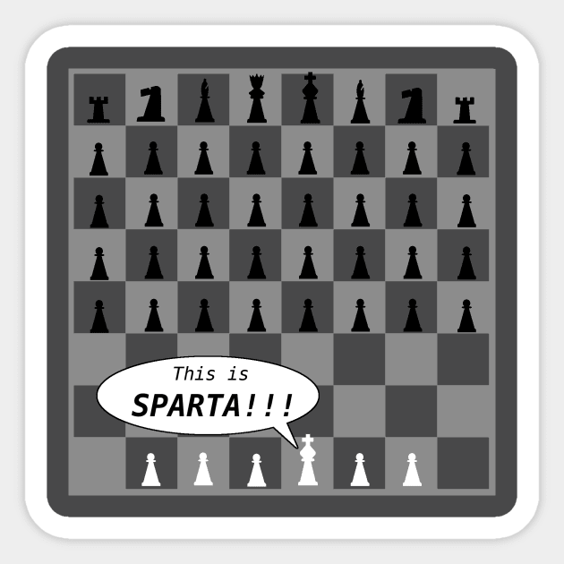 chess sparta Sticker by yukiotanaka